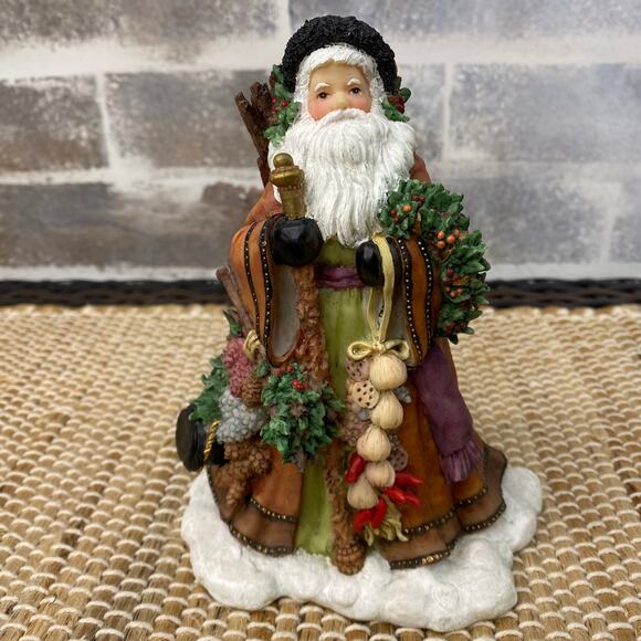 1997 Santa's Bounty 9531 Figurine Signed Peggy Abrams Making Seasons Bright - Picture 2 of 14
